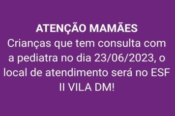ATENÇÃO MAMÃES!!!